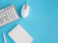 Office desk table with keyboard Royalty Free Stock Photo