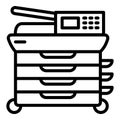 Office digital printer icon, outline style