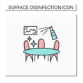 Office disinfection color icon