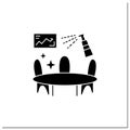 Office disinfection glyph icon