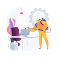 Office disinfection service abstract concept vector illustration.
