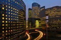 Office district La Defense at night