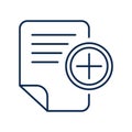 Office doc adding monochrome linear icon