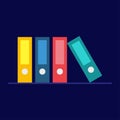 Office document file icon, color file folder, vector, illustration