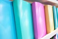 Office document folders standing in a row Royalty Free Stock Photo