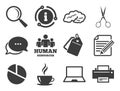 Office, documents and business icons. Vector Royalty Free Stock Photo