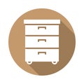 Office documents cabinet flat icon