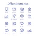 Office electronics pack. Laser printer, 3d scanner