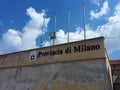 Office entry to the Province of Milan in Italy