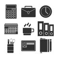 Office equipment icon set Royalty Free Stock Photo