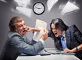 Office fight Royalty Free Stock Photo