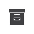 Office file box icon vector