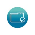 Office folder organizer stationery supply block gradient style icon