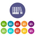 Office folders set icons Royalty Free Stock Photo