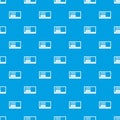 Office folders on the shelf pattern seamless blue Royalty Free Stock Photo
