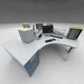 Office furniture design rendering studio