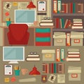 Office furniture interiors and objects. Royalty Free Stock Photo