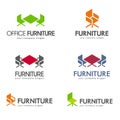 Office furniture logo design concept. Royalty Free Stock Photo