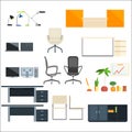 Office Furniture And Objects Collection Royalty Free Stock Photo