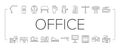 office gadget computer business icons set vector Royalty Free Stock Photo