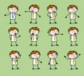 Office Guy - Collection of Concepts Vector illustrations Royalty Free Stock Photo