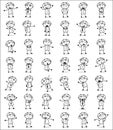 Office Guy - Set of Different Retro Concepts Vector illustrations