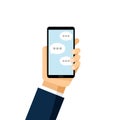Smartphone chat, conversation. vector illustration