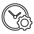 Office hour icon outline vector. Flexible work