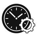 Office hour icon simple vector. Flexible work