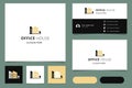 Office house logo design with editable slogan. Branding book and business card template. Royalty Free Stock Photo