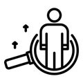 Office hr manager skill icon, outline style