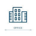 Office icon. Linear vector illustration. Outline office icon vector. Thin line symbol for use on web and mobile apps, logo, print Royalty Free Stock Photo