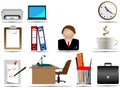 Office Icon Set One Royalty Free Stock Photo