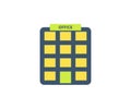 Office icon. Vector illustration in flat minimalist style Royalty Free Stock Photo