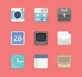 Office icons flat style Royalty Free Stock Photo