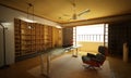 Office interior. Modern oriental style.