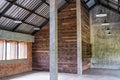 Office interior with wooden walls space