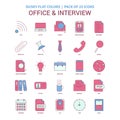 Office and Interview icon Dusky Flat color - Vintage 25 Icon Pac Royalty Free Stock Photo