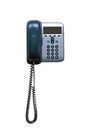 Office IP telephone set with big LCD isolated on the white background with clipping path. Royalty Free Stock Photo