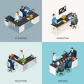 Office Isometric Icon Set Royalty Free Stock Photo