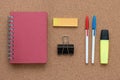 Office items and business elements on a desk. Royalty Free Stock Photo