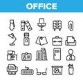 Office Job Collection Elements Vector Icons Set Royalty Free Stock Photo