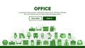 Office Job Landing Header Vector Royalty Free Stock Photo