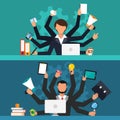 Office job stress work vector illustration