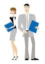 Office lady office man Royalty Free Stock Photo