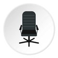Office leather chair icon circle