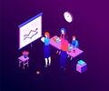 Office life - modern colorful isometric vector illustration Royalty Free Stock Photo