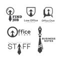 Office logo set