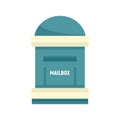 Office mailbox icon flat isolated vector Royalty Free Stock Photo