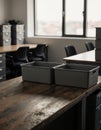 Office mailroom with sorting and distribution systems in a modern workspace Royalty Free Stock Photo